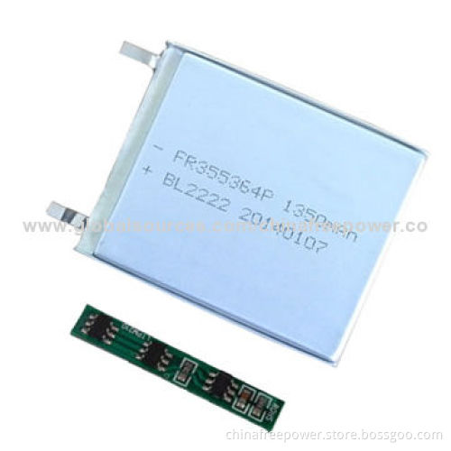 1350mAh Lithium Polymer Battery, Safety, Thin